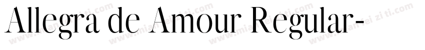 Allegra de Amour Regular字体转换